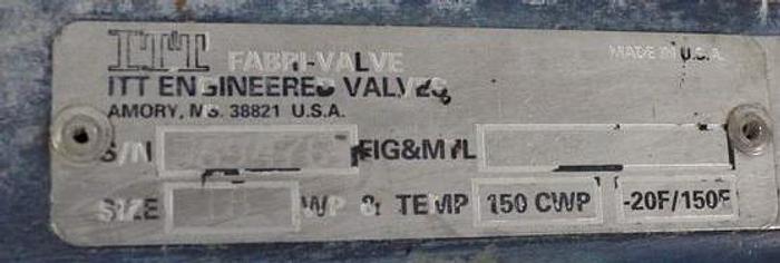 Used Fabri 18" Air Operated V-Port Valve #30709