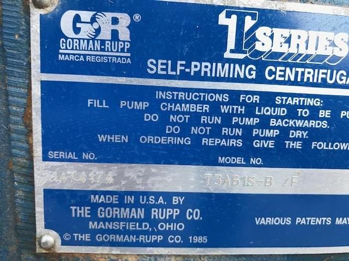 Used GORMAN RUPP MDL. T3A61S-B  /F  PUMP 20 HP