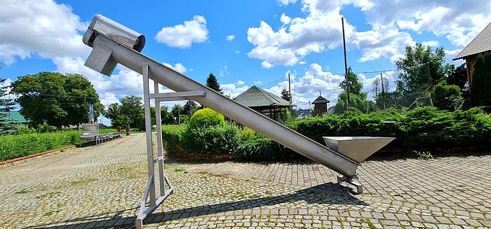Used Przenośnik (transporter) ślimakowy, nierdzewny w korycie zamkniętym