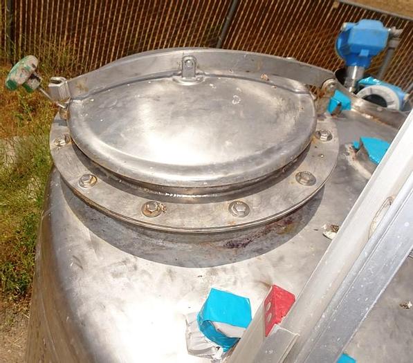 Used Tank, 550 Gallon, S/st, Agit, Jkt, DT/DB, 52" x 60", #S742669