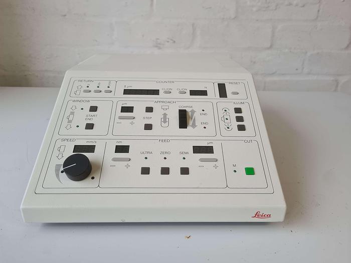 Used Leica Ultracut 702501 Ultramicrotome Microtome with anti vibration table