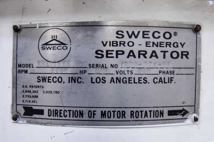 Used Sweco Vibro Energy Separator