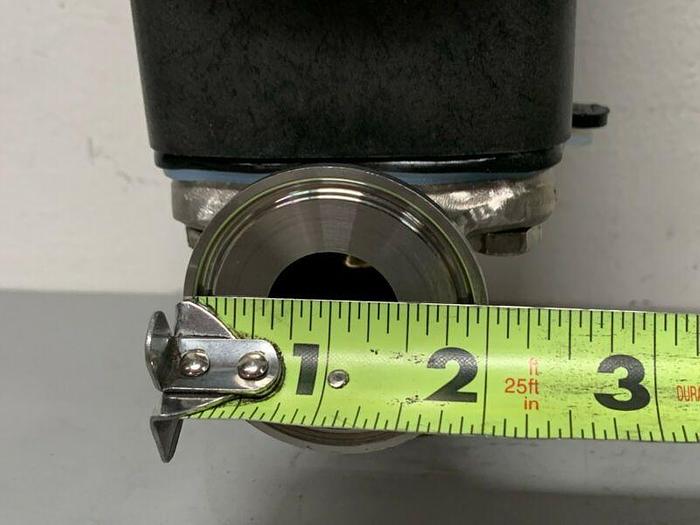 Used ITT 3-Way Diaphragm Stainless Steel Valve w/ 2" Sanitary Fit & Position Monitor