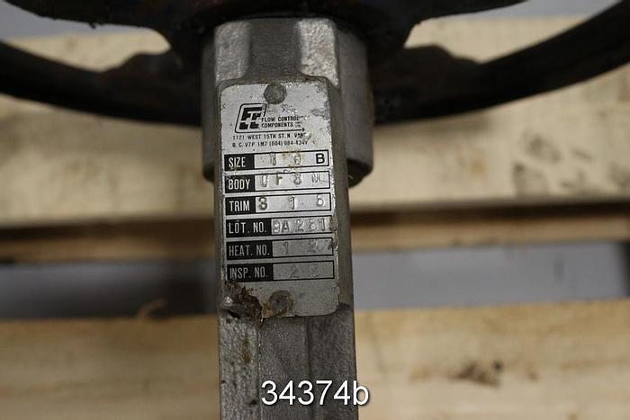 Used Fcc 10" Hand Operated Knife Gate Valve #34374