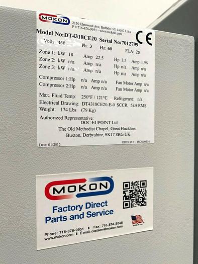 Used Mokon 18KW Circulating Water Temperature Control System 121C / 250°F 460V 3 Phase  *NEW*