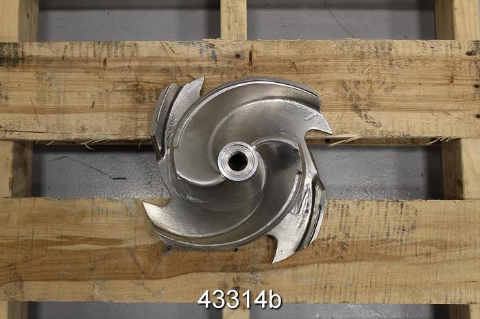 Used Goulds 3175 4x6x14 10.5" Diameter CF8M 2/4-Vane Impeller #43314