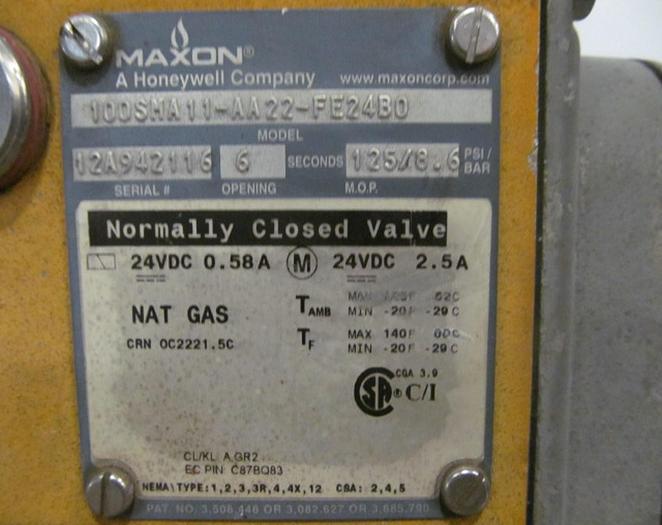 Used 12 MMBTU/HR AEREON COMBUSTION BURNER – MODEL CEB 350 (#9806)