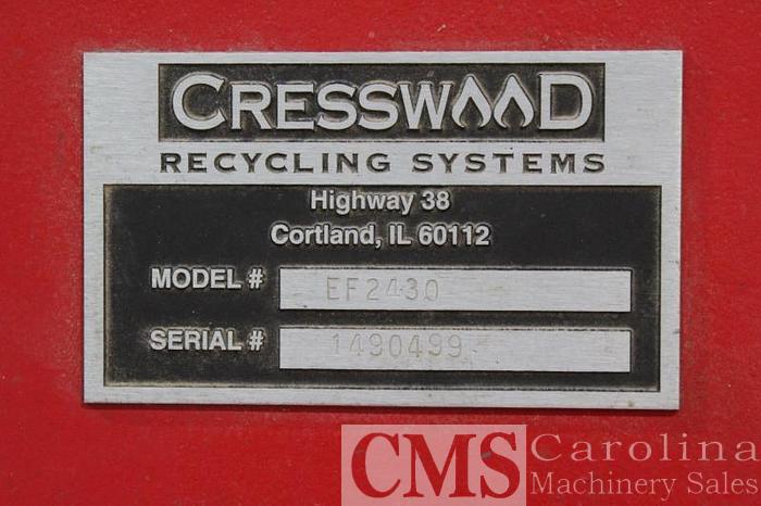 Used Cresswood EF24 Horizontal Wood Grinder