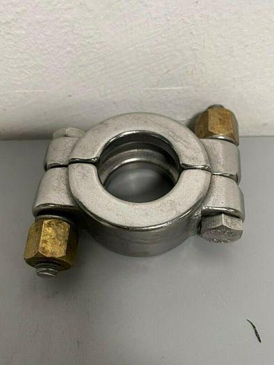 Used Stainless Steel 1 1/2" OD Bolted High Pressure Clamp