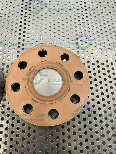 Used Enlin A/SA182 Stainless Steel F316L/316 6" Flange to 1" Sanitary Fitting Adapter