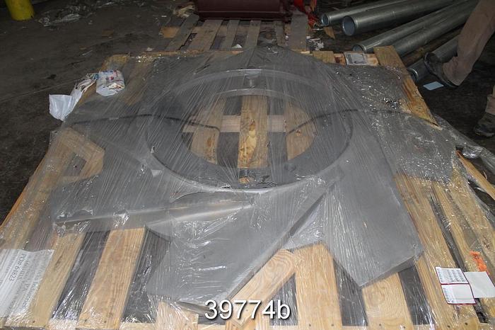 Unused Black Clawson Vokes Rotor, 8 Vane, 76.8" Storeroom Spare #39774