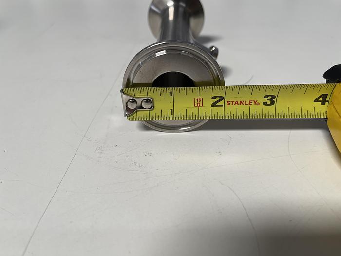 Used Lot of 2 - 5 1/4" Stainless Steel 3-way Pipe w/ 2" and 1" Sanitary Fittings