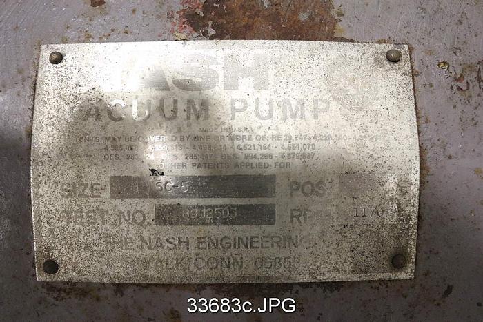 Used Nash SC-5 Vacuum Pump #33683