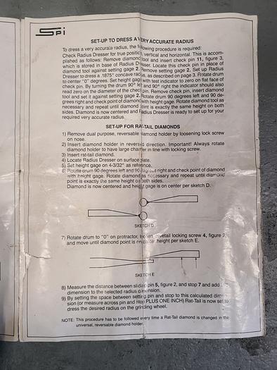 Used SPI Radius & Angle Dresser
