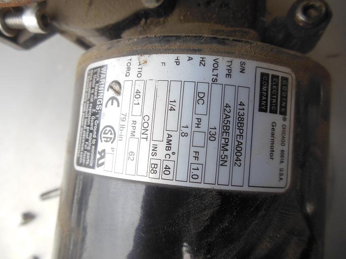 Used Table, Accumulation, 20", S/st, 1/4 HP, #C742337