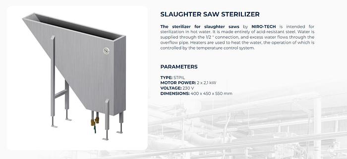 SLAUGHTER SAW STERILISER