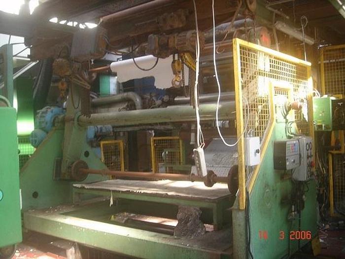 Used 90" (2300mm) ERWEPA EXTRUSION LINE W/ 4 COLOR IN LINE FLEXO PRINTING FULL LINE