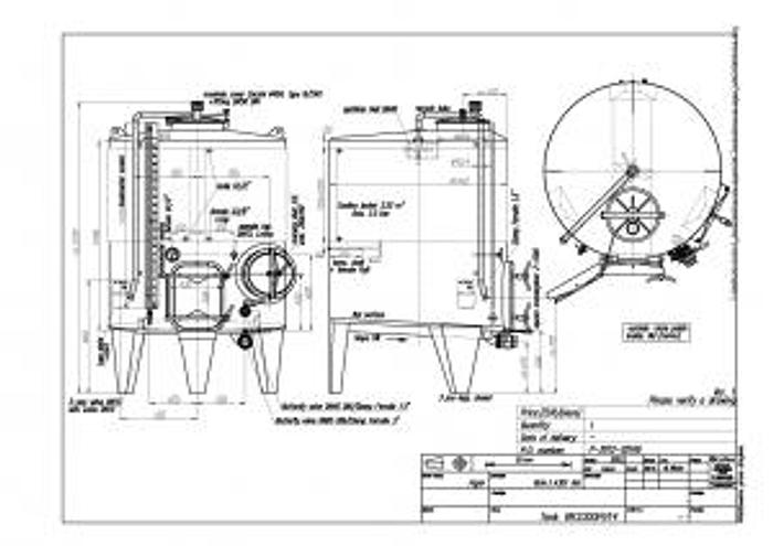 Letina 600 gallon red fermenters