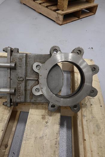 Used Rovalve 6" Air Operated Knife Gate Valve #44134