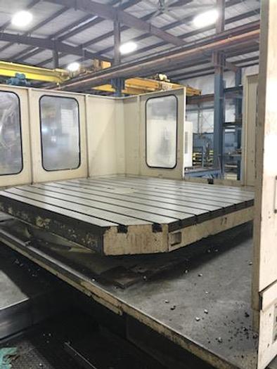 Used 1990 5.12" CNC Toshiba Table Type Horizontal Boring Mill, BTD 13F,R22, Table Size 70.8" X 86.6", X - 119", Y - 90.5", 40HP, 2500 RPM, Tosunc 888 CNC