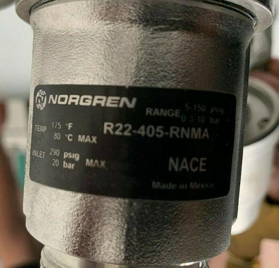 Used STC 2KS-1/2 Angle Seat Valve & Norgen R-22-405-RNMA Regulator & Dwyer Flow Scale