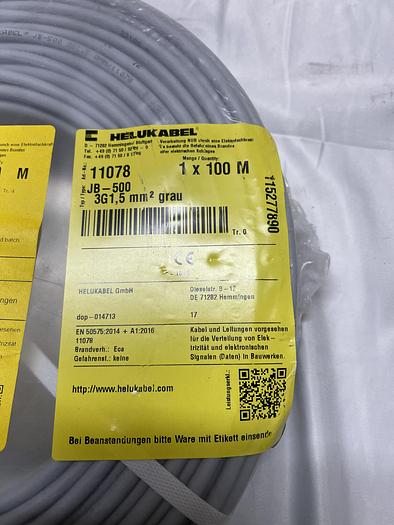 Helukabel JB-500 3G1, 5 CPR 1X100M