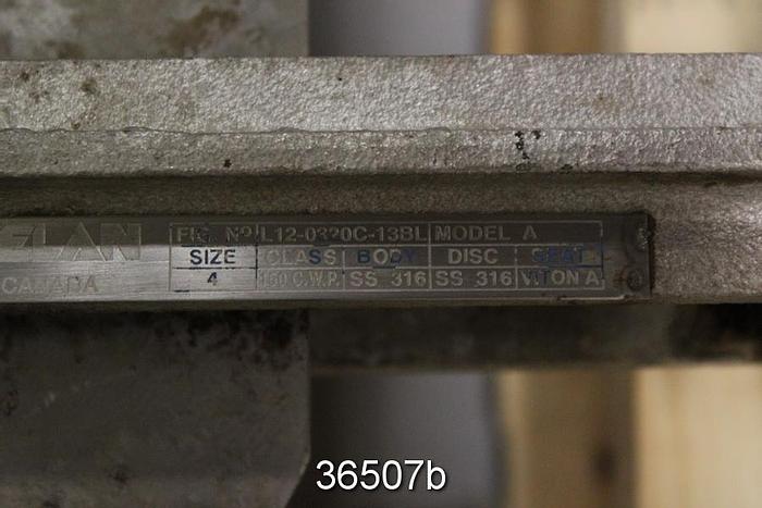 Used Velan 4" Hand Operated Knife Gate Valve #36507