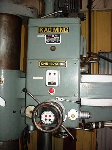 Used 1984 Supermax Kao Ming KMR-1250 Radial Drill | 4' x 13", 5MT SPINDLE, 24" x 6" BOX TABLE