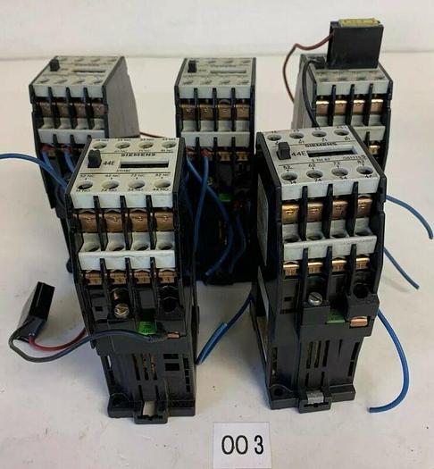 Used SIEMENS 3TH8244-0B contactor w/ 24vdc coil (Lot Of 5) *Used*Fast Shipping!