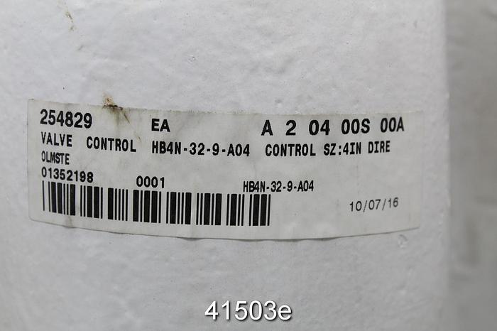 Used Jonox HB4N329A03 4" Control Valve, Storeroom Spare #41503