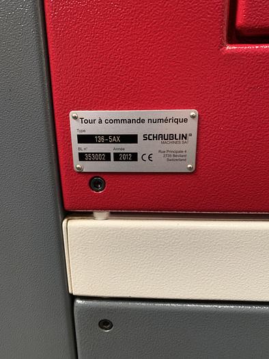 Used BRUGT CNC-DREJEBÆNK FABR. SCHAUBLIN, MODEL 136-5AX