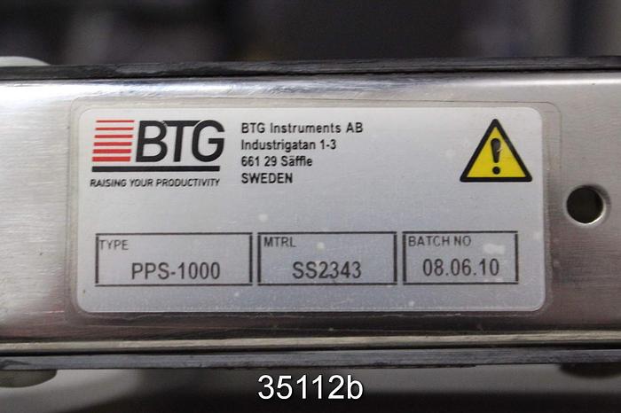 Used BTG Pulptec PPS-1000 Pneumatic Sample Valve #35112