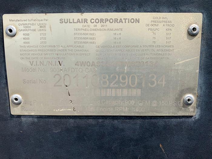 Used 2011 Sullair 900H