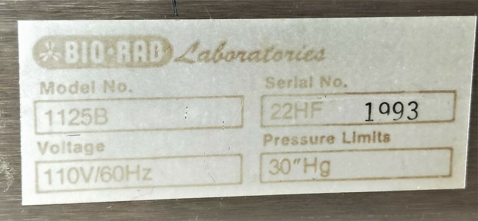 Used BioRad 1125B Gel Slab Dryer