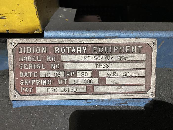 Used DIDION MD50/70V Mk5 ROTARY MEDIA DRUM