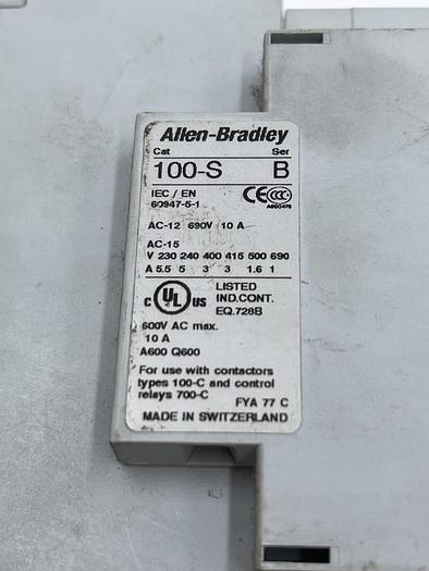 Used Allen-Bradley 100-C85D*00 Ser A 193-EEGE Ser B 100-S