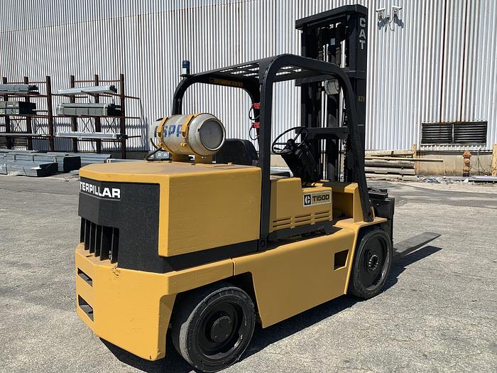 Used 15,000 LB CATERPILLAR MODEL T150D FORKLIFT W/ SIDE SHIFT