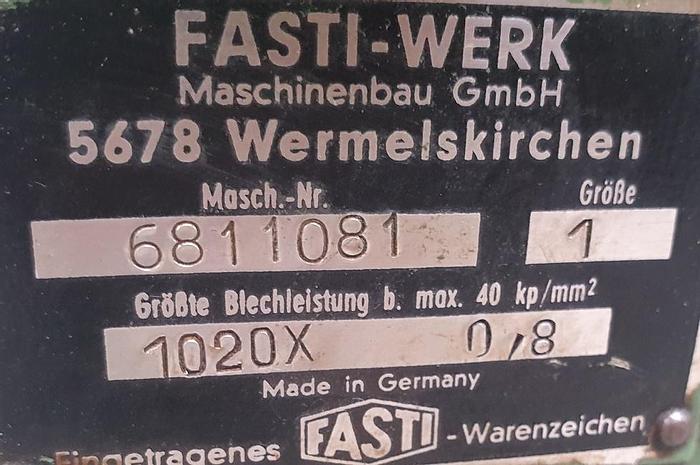 Gebraucht Manuelle Rundbiegemaschine Fasti 101-10-0,8