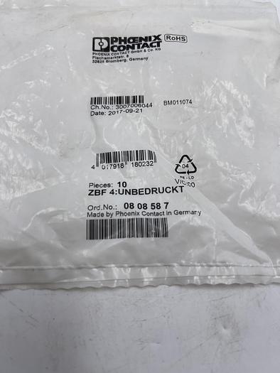 PHOENIX CONTACT ZBF 4:UNBEDRUCKT