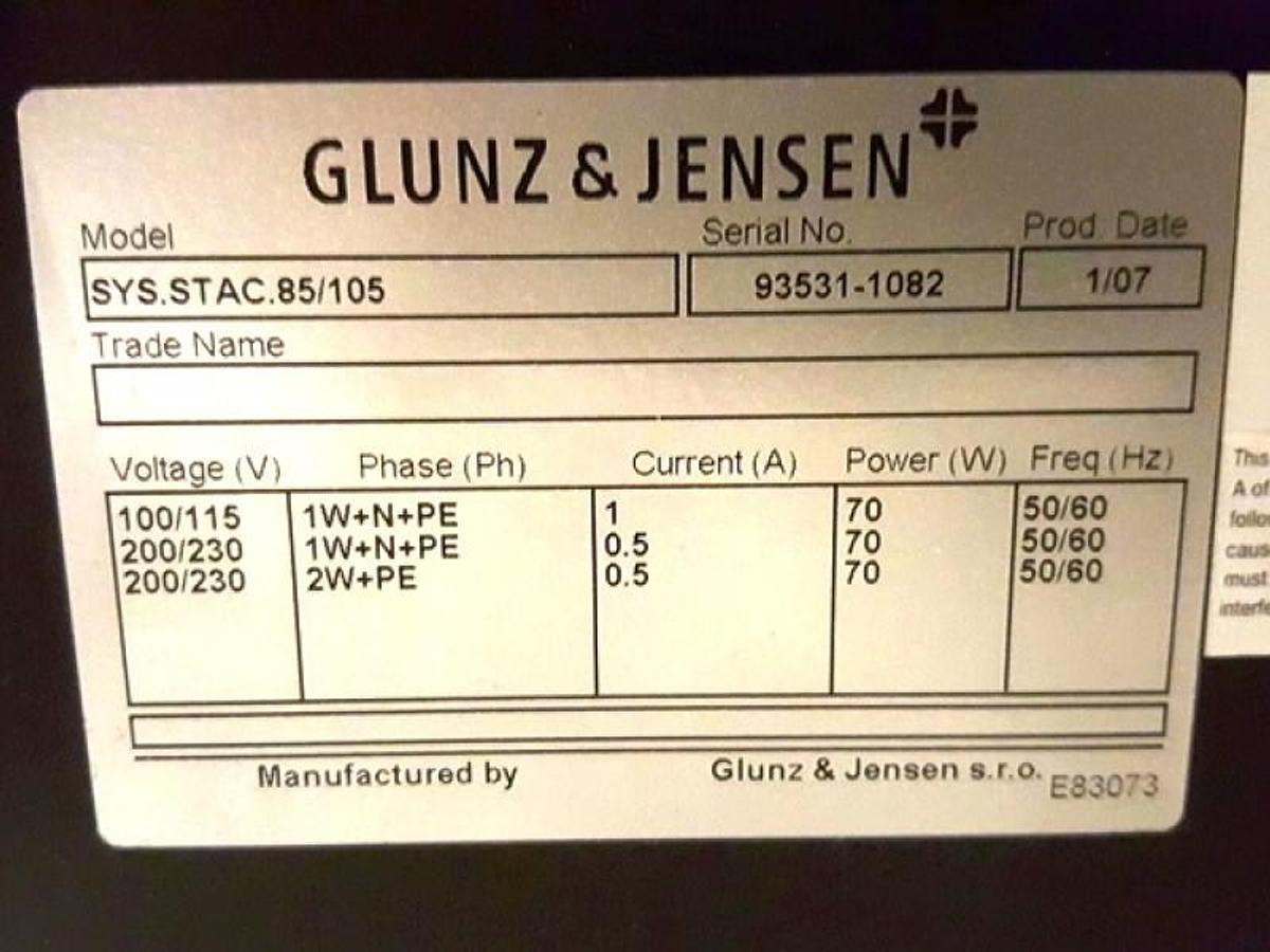 Gebruikt GLUNZ&JENSEN PLATESTACKER 85