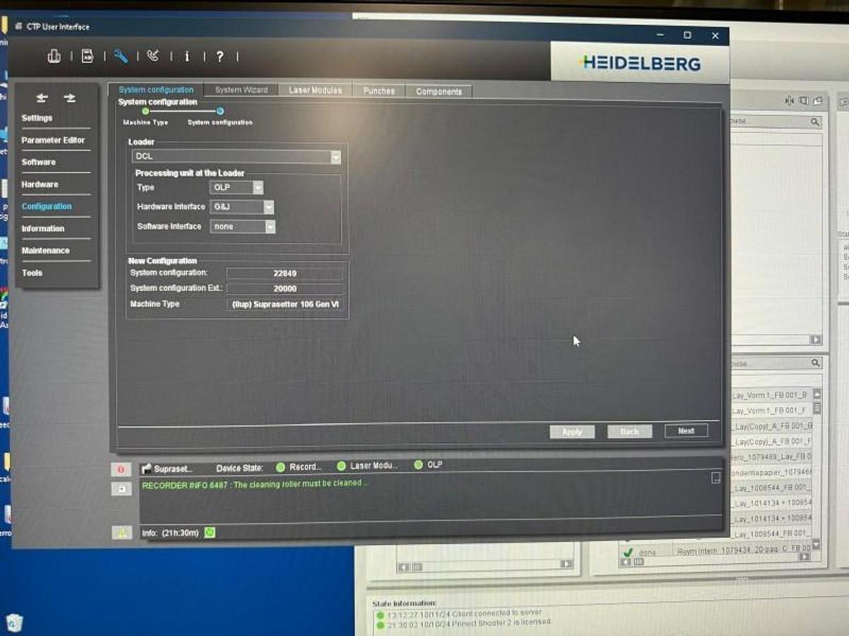 Used Suprasetter 106DCL VERY LOW USAGE