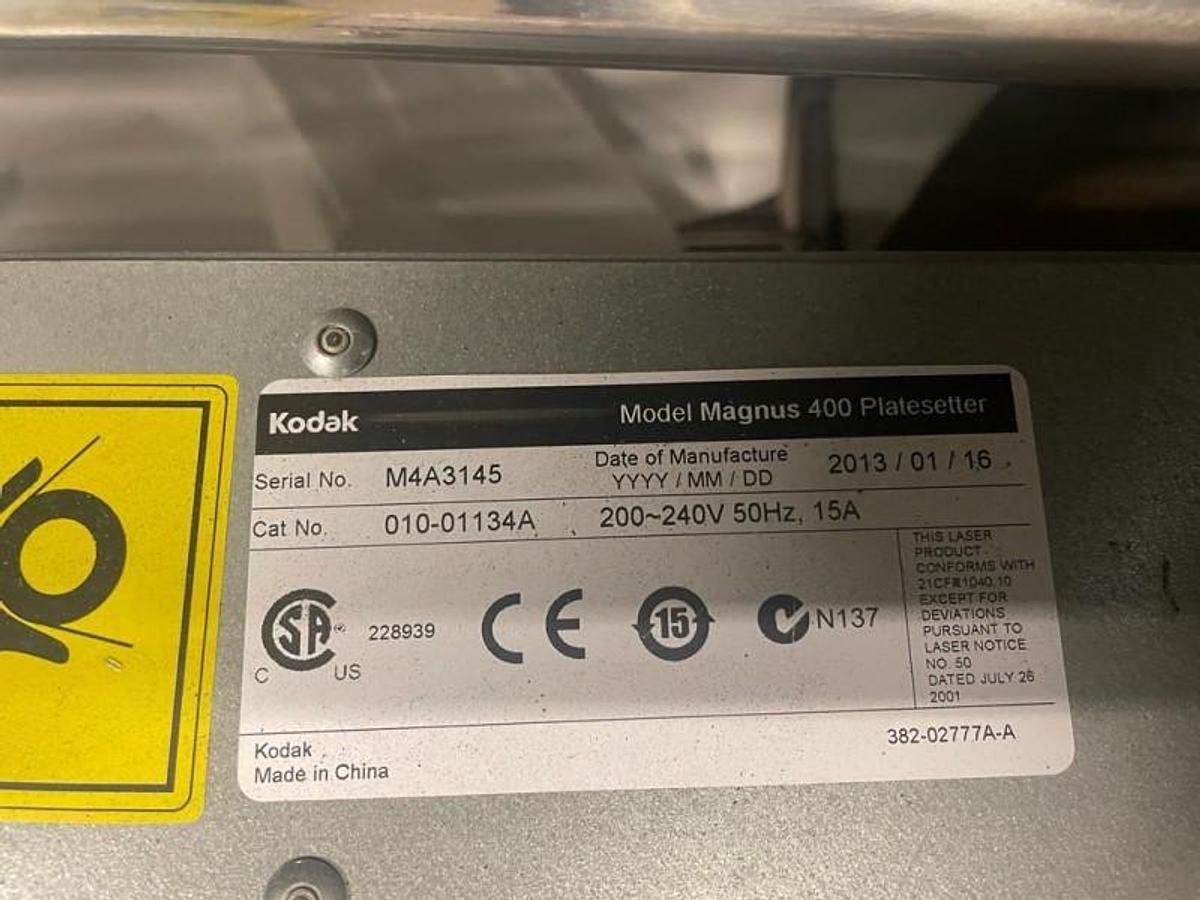 Used Magnus 400II Quantum Platesetter MCU 2013