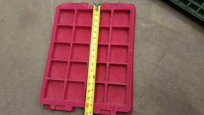 Used 200 Felt Trays Sectional Jewelry Tray Handling Delicate Parts Flock Plastic