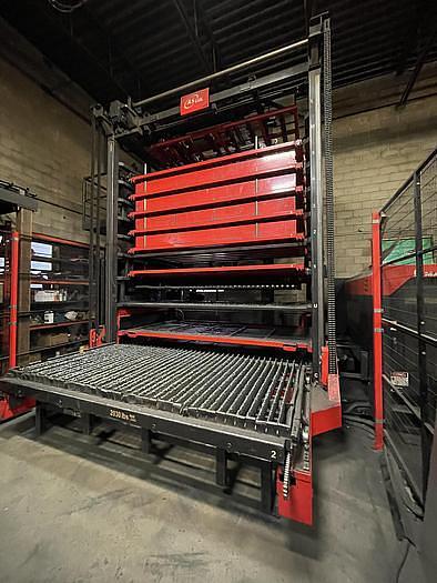 Used 2012 Amada 4000-Watt Amada FOM2-3015 Laser Cutting System, Load / Unload Tower System