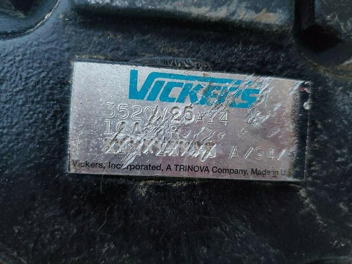 Used Vickers Vane Pumps w/ Motor 3520V25A14 40HP 1800RPM 230/460V 106/53A Reuland GHC-SE