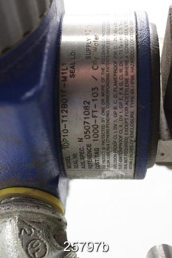 Used Foxboro IDP10-T12BO1F-M1L1 Pressure Transmitter, Cal 0-100 In H2O, Supply 12.5-42.0 Vdc, Ps/Mwp =3626 Psi #25797