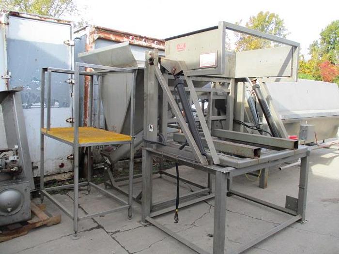 Used Lyco Rotary Steam Blancher, 48" dia x 12' long with Loading system