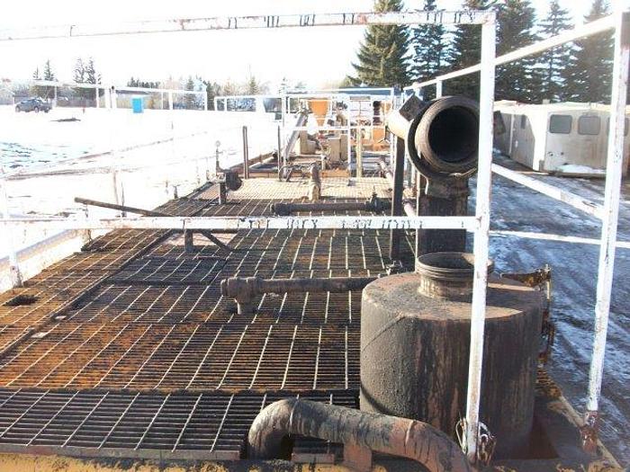 Used 24 m3 (150 bbl) Skid Mounted 2 Compartment Mud Tank