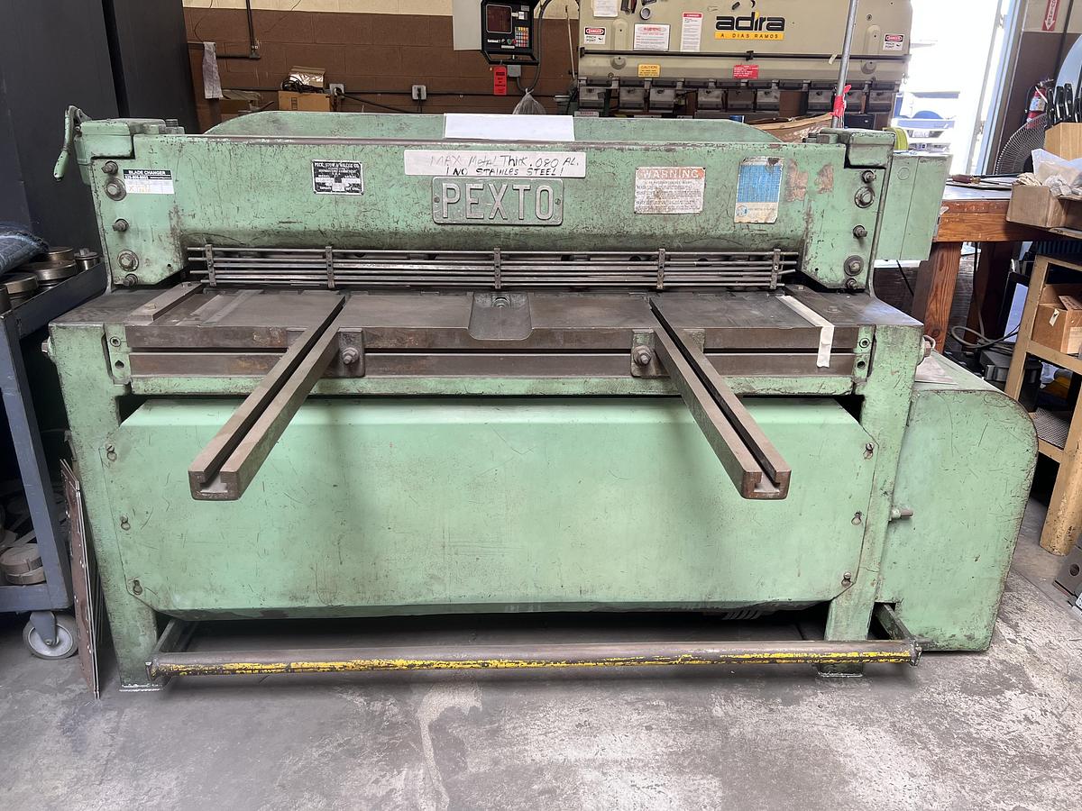 Used 52" x 12 GA. Pexto 12U52 Mechanical Shear
