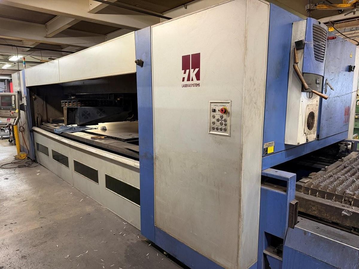 Used 2014 - 4000 Watt HK PL3015 CNC Fiber Laser Cutting System